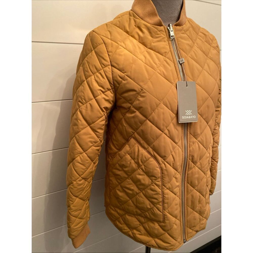 NWT Soia & Kyo Jodie Quilted Reversible Bomber Jacket Melon Size XSmall - Picture 5 of 12